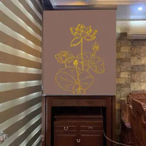 Rèm in họa tiết hoa sen