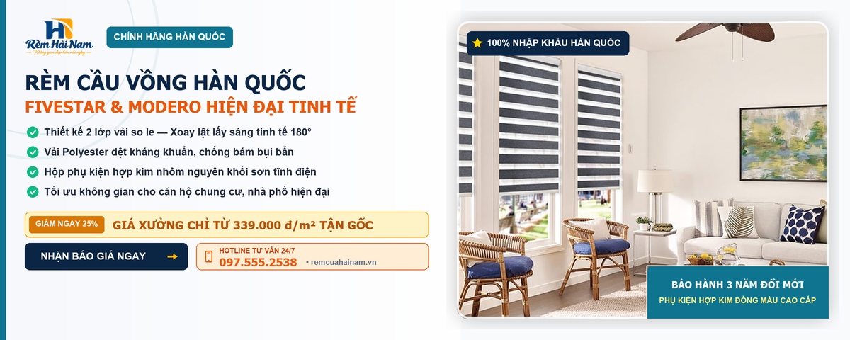 Rèm cầu vồng Hàn Quốc chính hãng Rèm Hải Nam