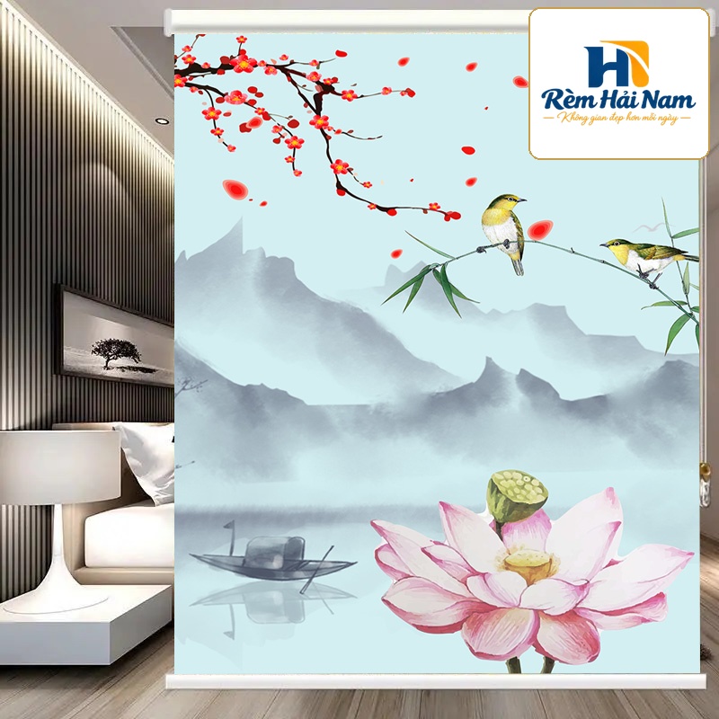 Rèm cuốn in tranh cản nắng 100% Mã HSE0601