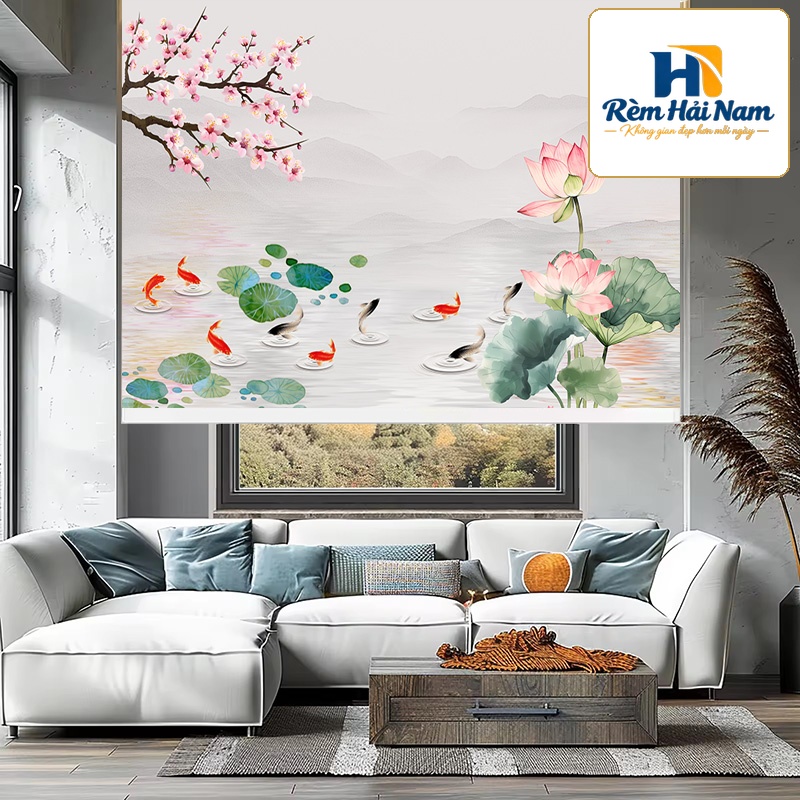 Rèm cuốn in tranh cản nắng 100% Mã HSE0621
