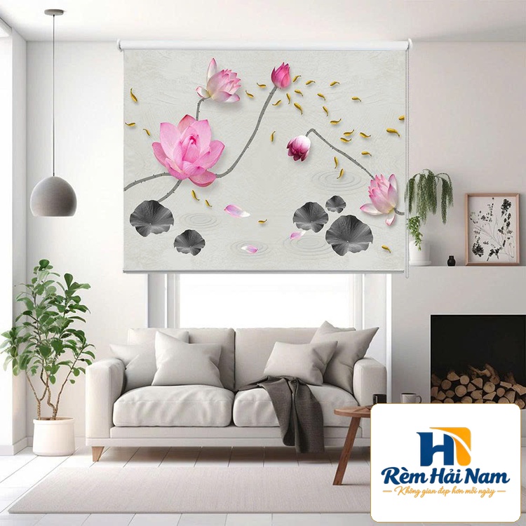 Rèm cuốn in tranh cản nắng 100% Mã HSE0705