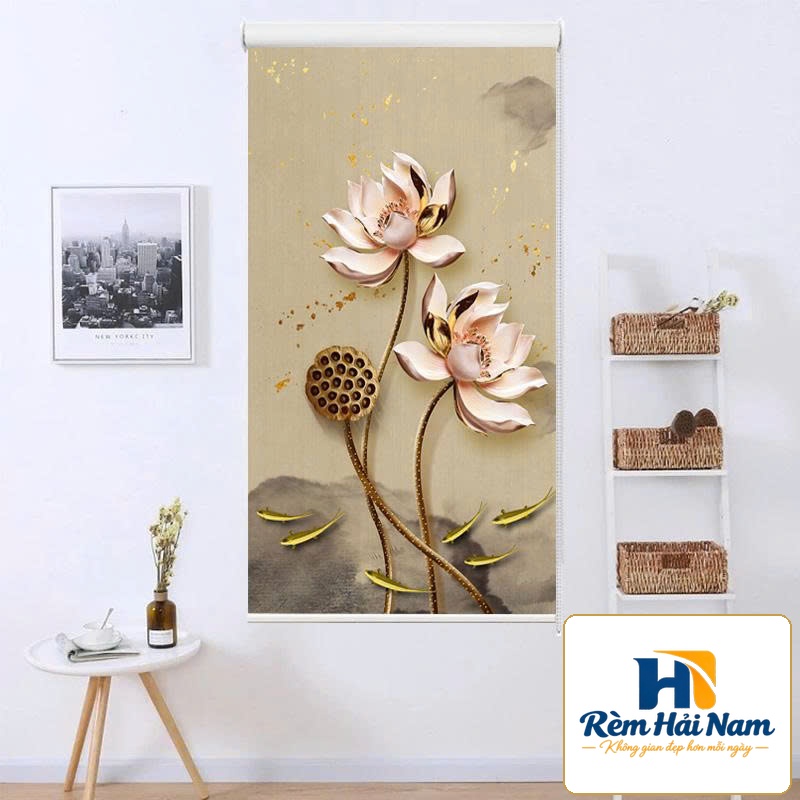 Rèm cuốn in tranh cản nắng 100% Mã HSE0729