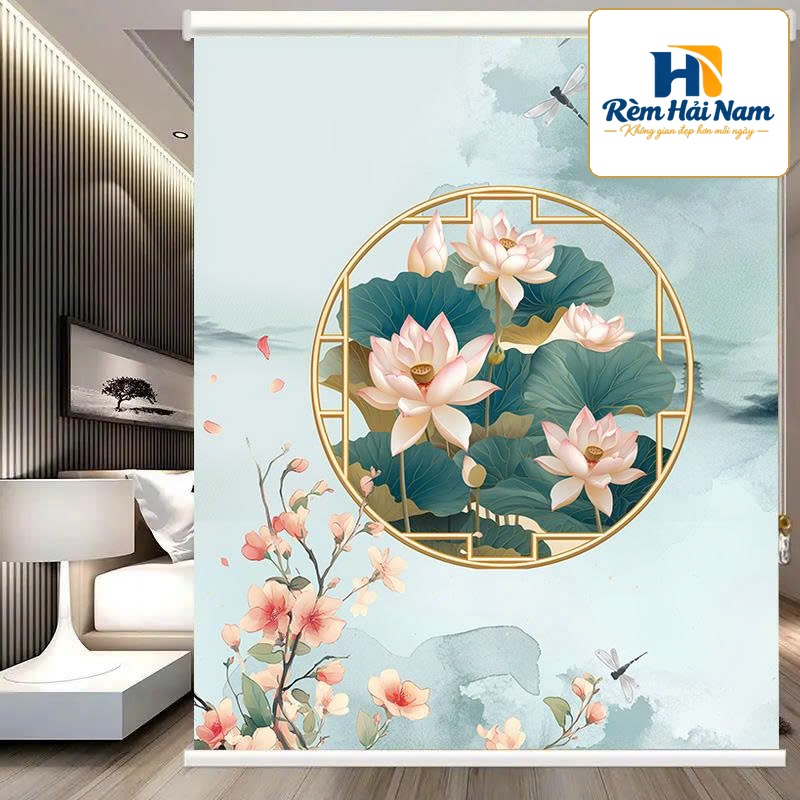 Rèm cuốn in tranh cản nắng 100% Mã HSE0750