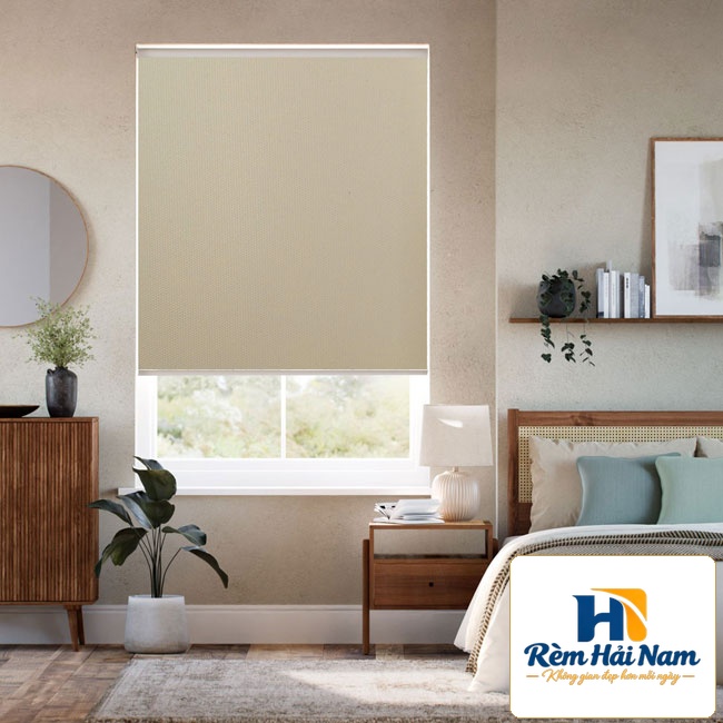 Rèm cuốn trơn 1 màu phòng ngủ hãng FIVESTAR mã W03