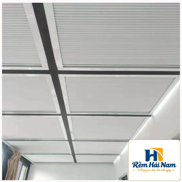 Rèm trần tấm phẳng tự động – Vải tổ ong Hàn Quốc