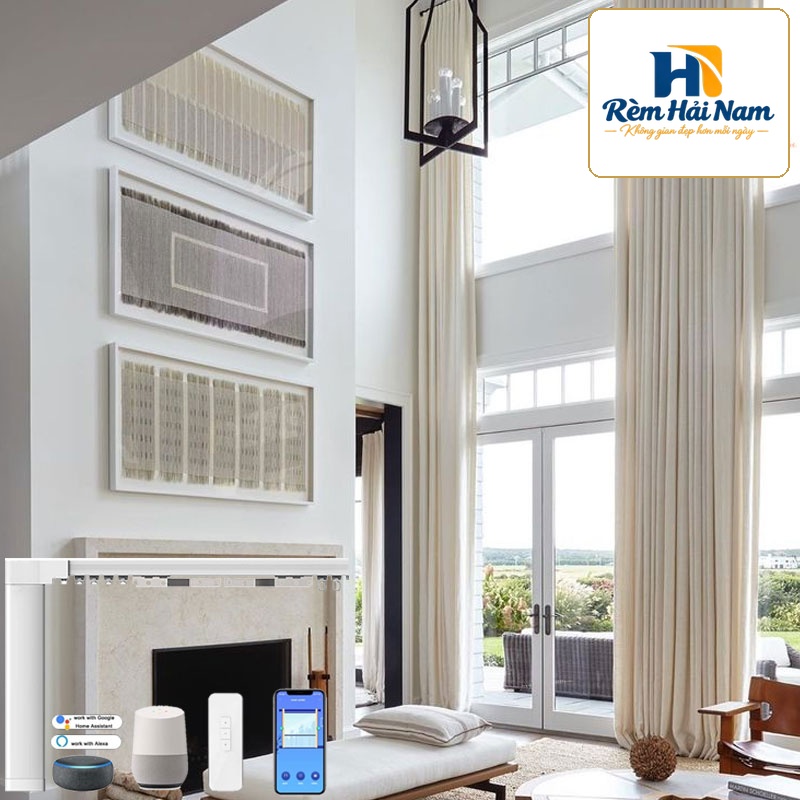 Rèm vải tự động Hàn Quốc Mã Thor | Động cơ rèm Modero mã MD50UQ1214-W (Wifi)