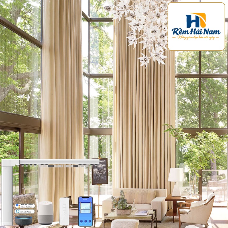 Rèm vải tự động Hàn Quốc Mã Tina | Động cơ rèm Modero mã MD50UQ1214-W (Wifi)