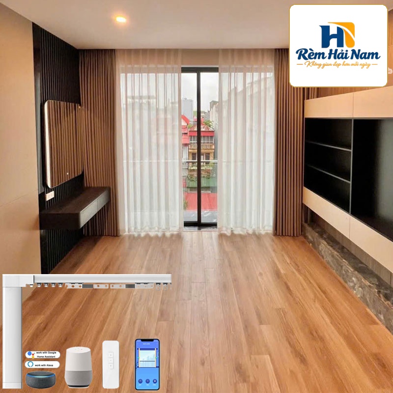 Rèm vải tự động Nhật Bản Mã Drama | Động cơ rèm Modero mã MD50UQ1214-W (Wifi)