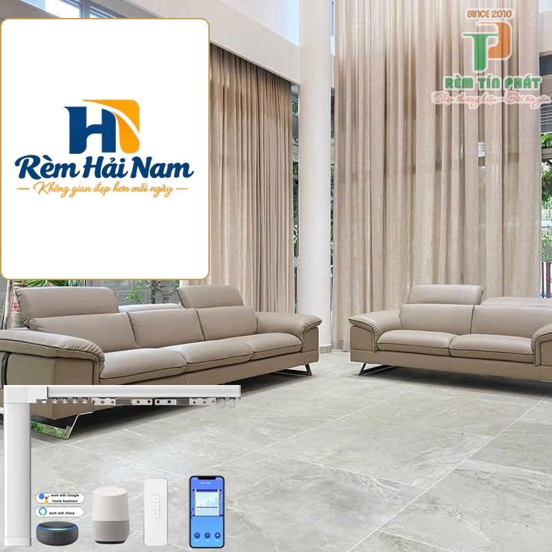 Rèm vải tự động Nhật Bản Mã Luna | Động cơ rèm AOK AM50