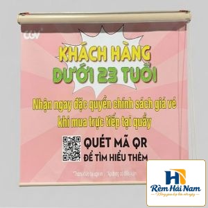 Lắp Đặt Rèm Cuốn In Logo đẹp cho rạp chiếu phim
