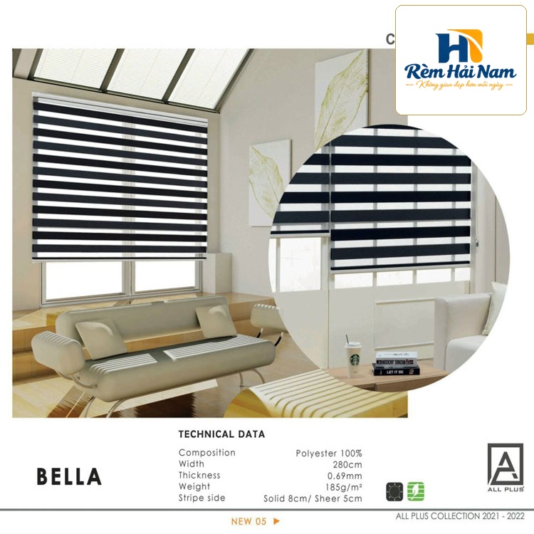 Rèm cầu vồng hãng All Plus mã Bella