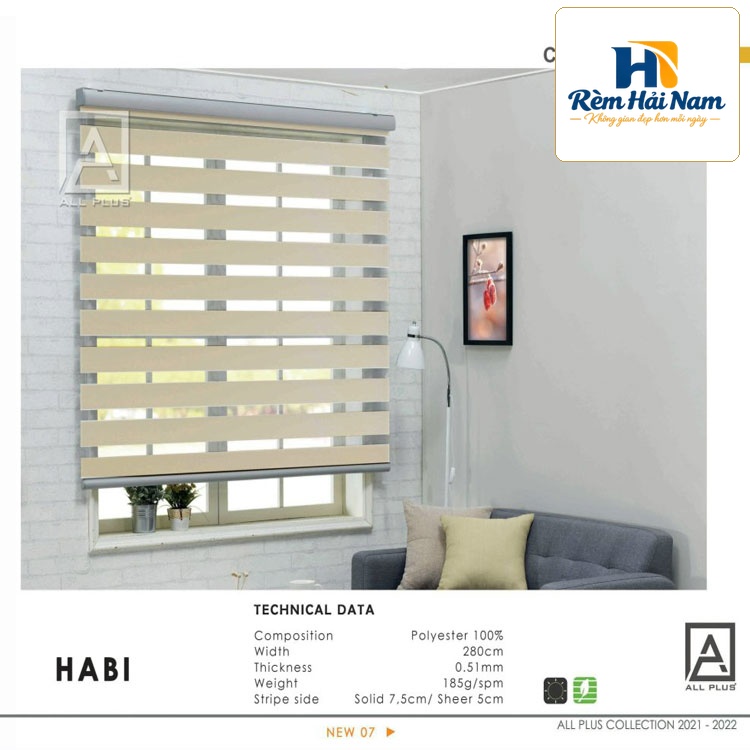 Rèm cầu vồng hãng All Plus mã Habi