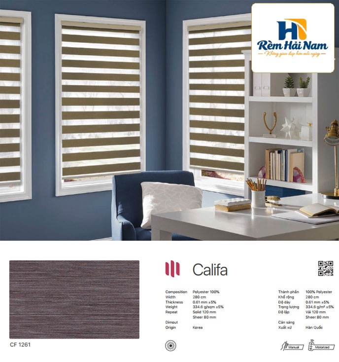 Rèm cầu vồng hãng Modero mã Califa