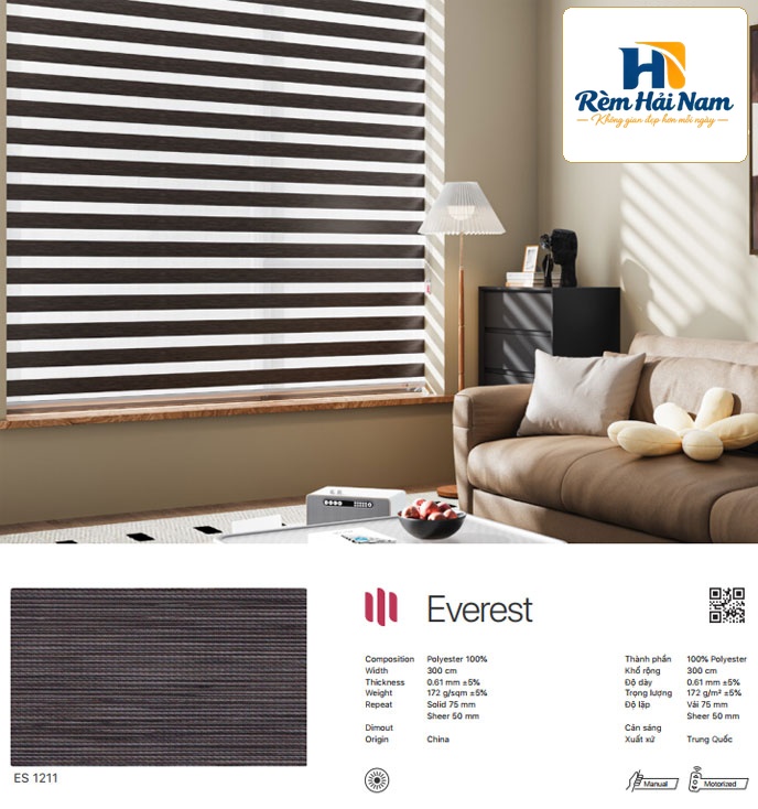Rèm cầu vồng hãng Modero mã Everest