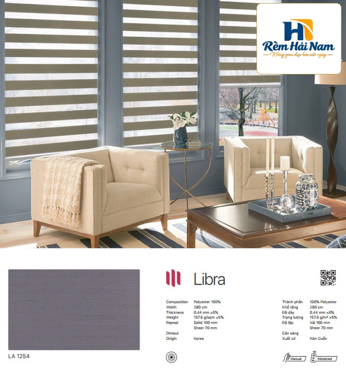 Rèm cầu vồng hãng Modero mã Libra