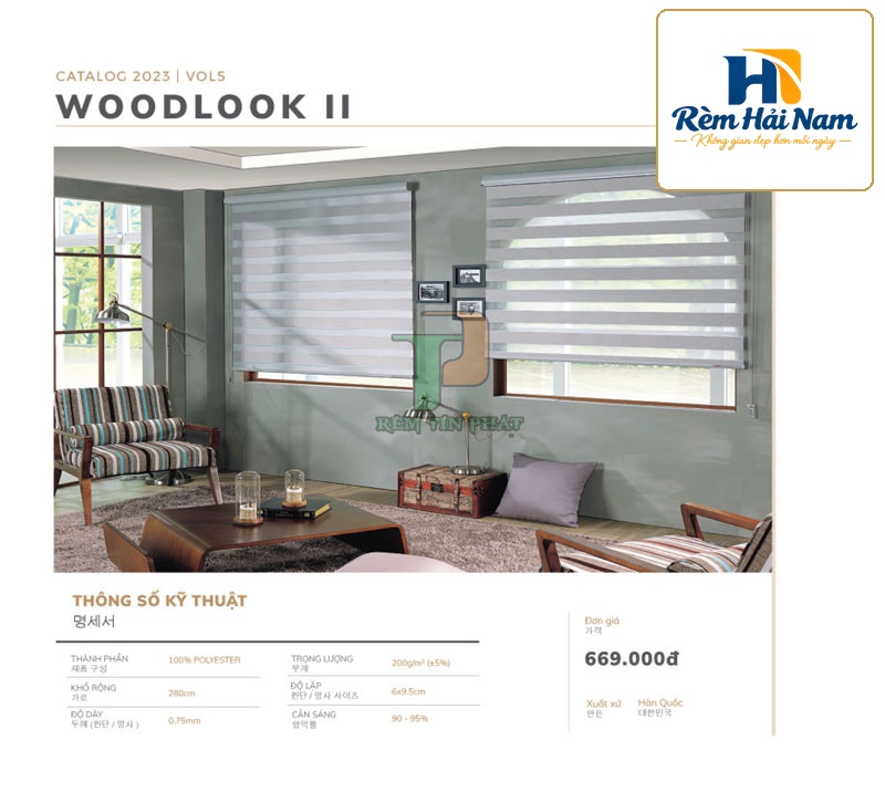 Rèm cầu vồng hãng Padora – Mã Woodlook II