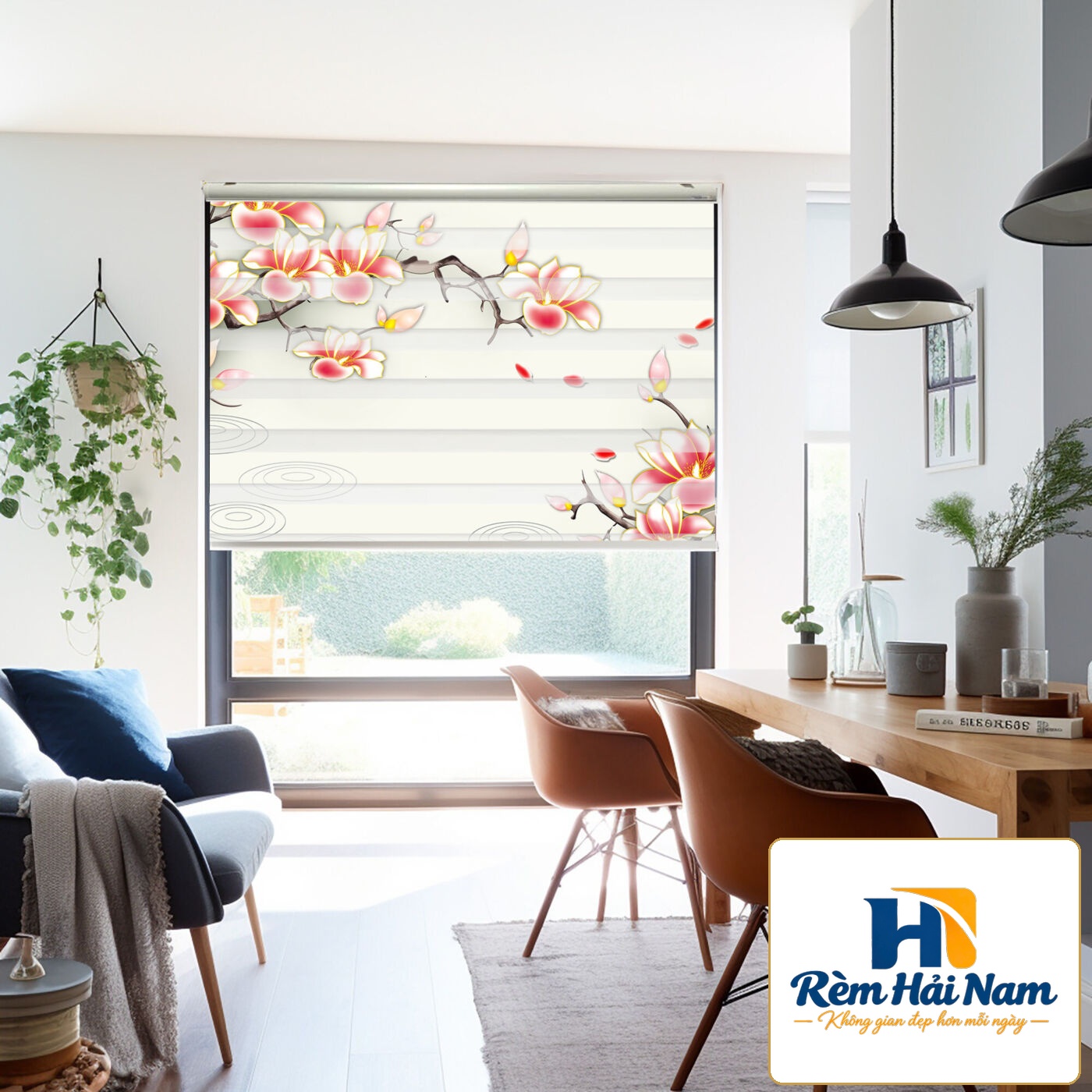 Rèm cửa màu ghi sáng – Rèm Vải Chống Nắng Siêu Bền