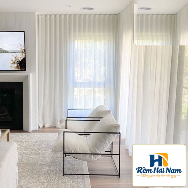 Rèm cửa sổ voan trắng đẹp giá rẻ HNV31