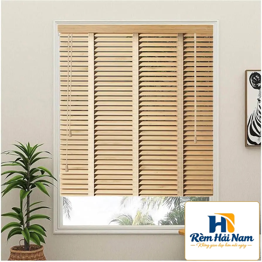 Rèm gỗ hãng Sankaku bản 5cm hệ 2 dây mã SKK311