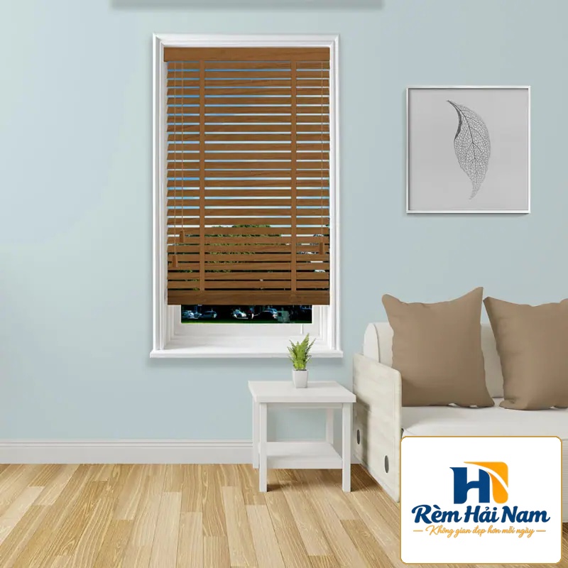Rèm nhựa giả gỗ hãng Sankaku bản 5cm hệ 2 dây mã SKK502