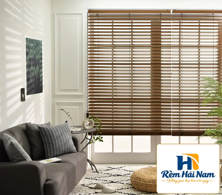 Rèm gỗ thông tuyết bản 5cm hệ 1 dây mã SKK502
