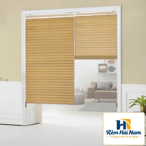 Rèm nhựa giả gỗ bản 5cm hệ 1 dây mã SPVC26