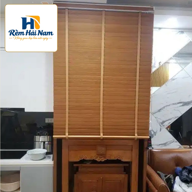 Rèm sáo gỗ che bàn thờ RGBT22