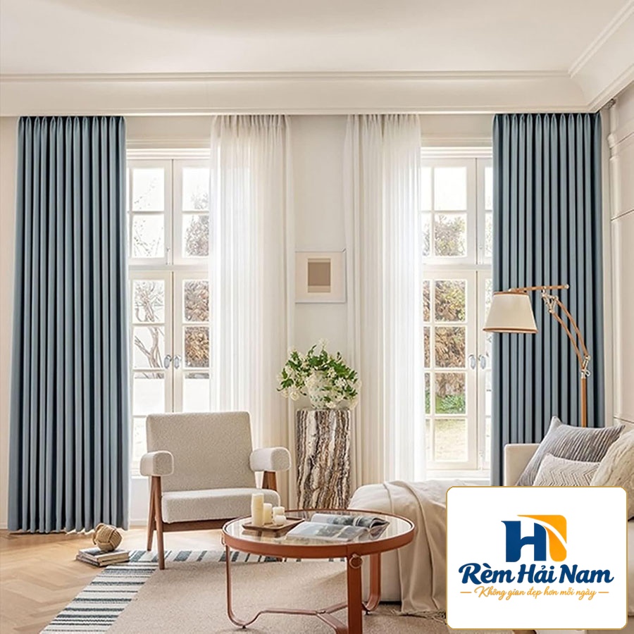 Rèm vải phòng khách Cản Nắng Siêu Tốt