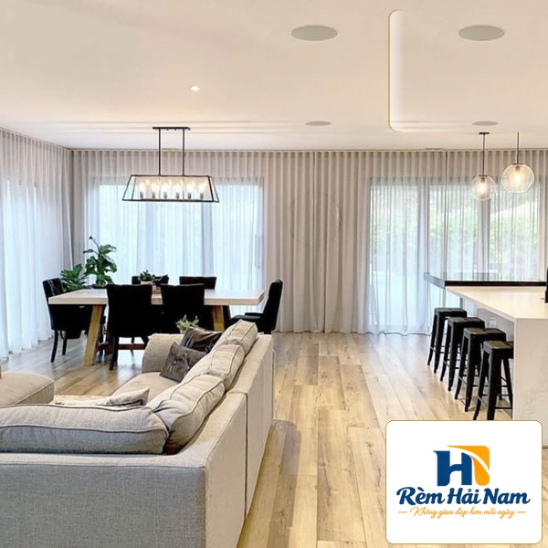 Rèm vải voan giá rẻ trang trí HNV30