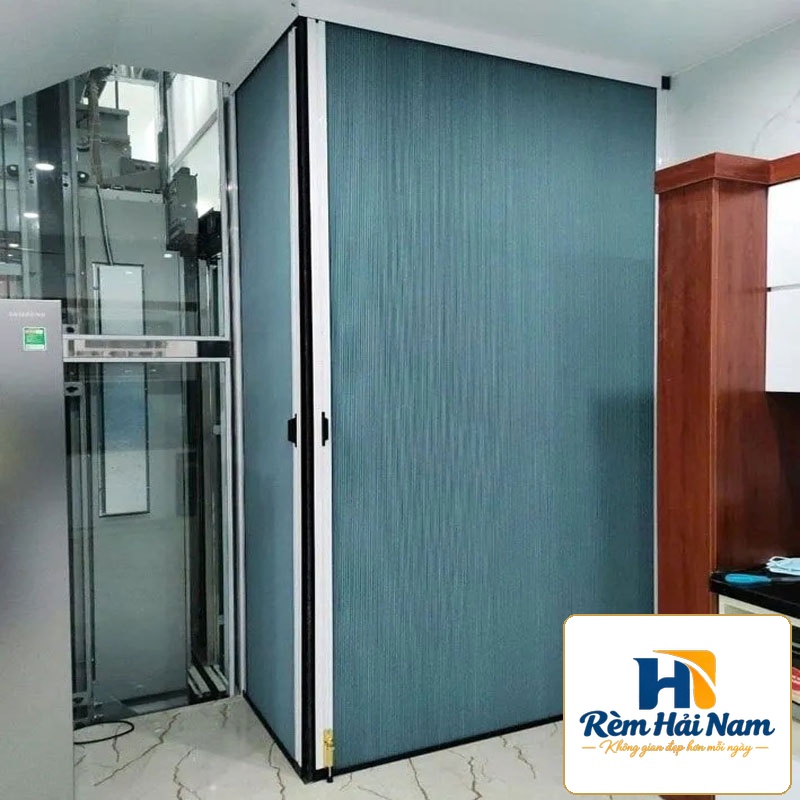 Vách ngăn gian thờ đẹp bằng vải rèm tổ ong mã FSV91