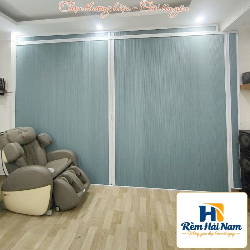 Vách ngăn lạnh phòng khách đẹp bằng vải tổ ong mã FSV40